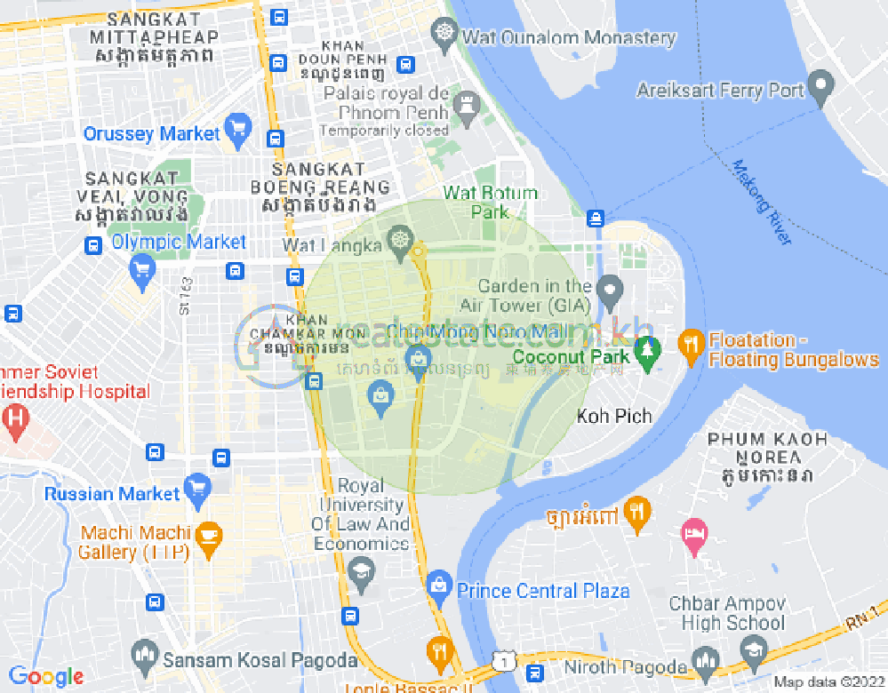 주더분1구역, 짬까몬, 프놈펜 지도