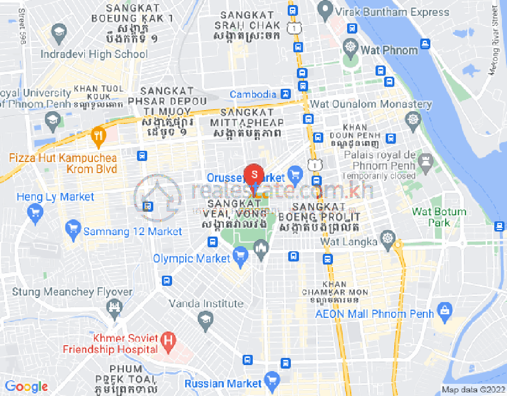 Map of Veal Vong, 7 Makara, Phnom Penh