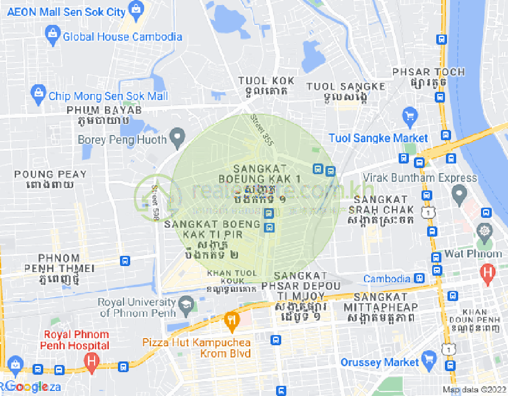 万谷湖1分区, 堆谷区, 金边地图