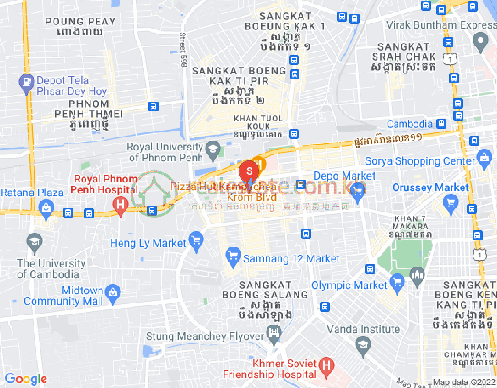 ផែនទី ទឹកល្អក់១, ទួលគោក, ភ្នំពេញ