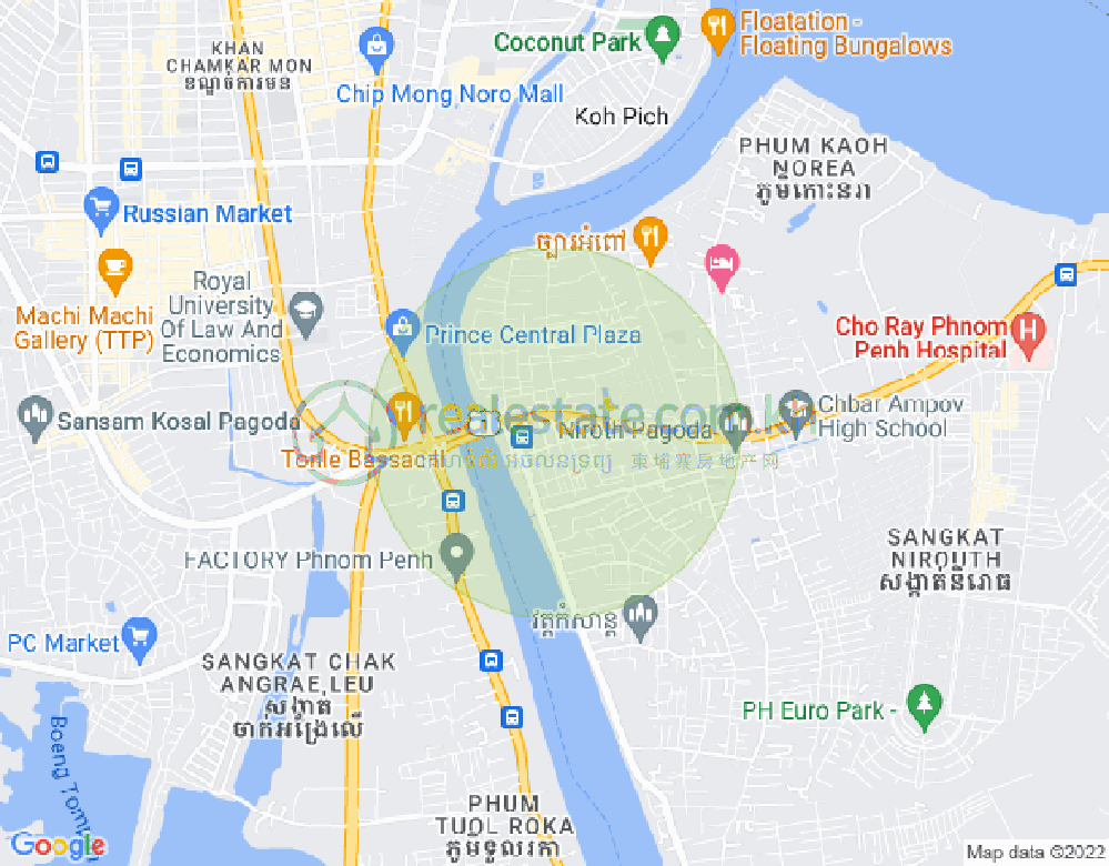 แผนที่ Chbar Ampov I, จบาร์อamเปา, พนมเปญ