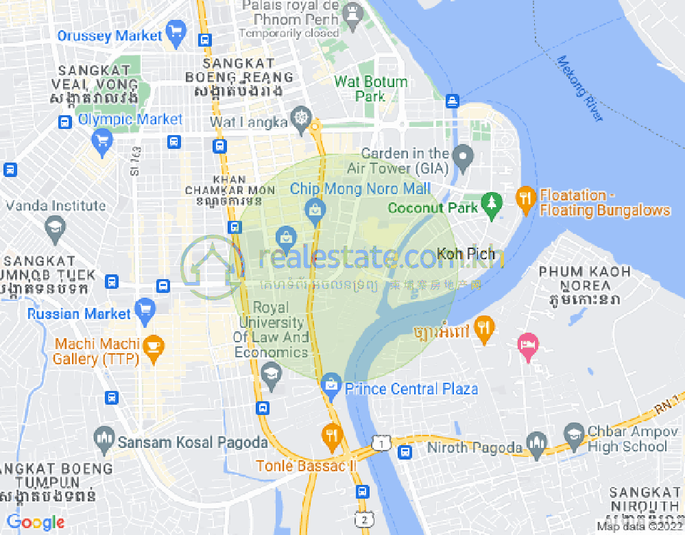 百色河分区, 占卡蒙, 金边地图