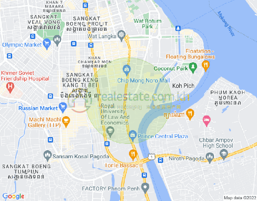 百色河分区, 占卡蒙, 金边地图