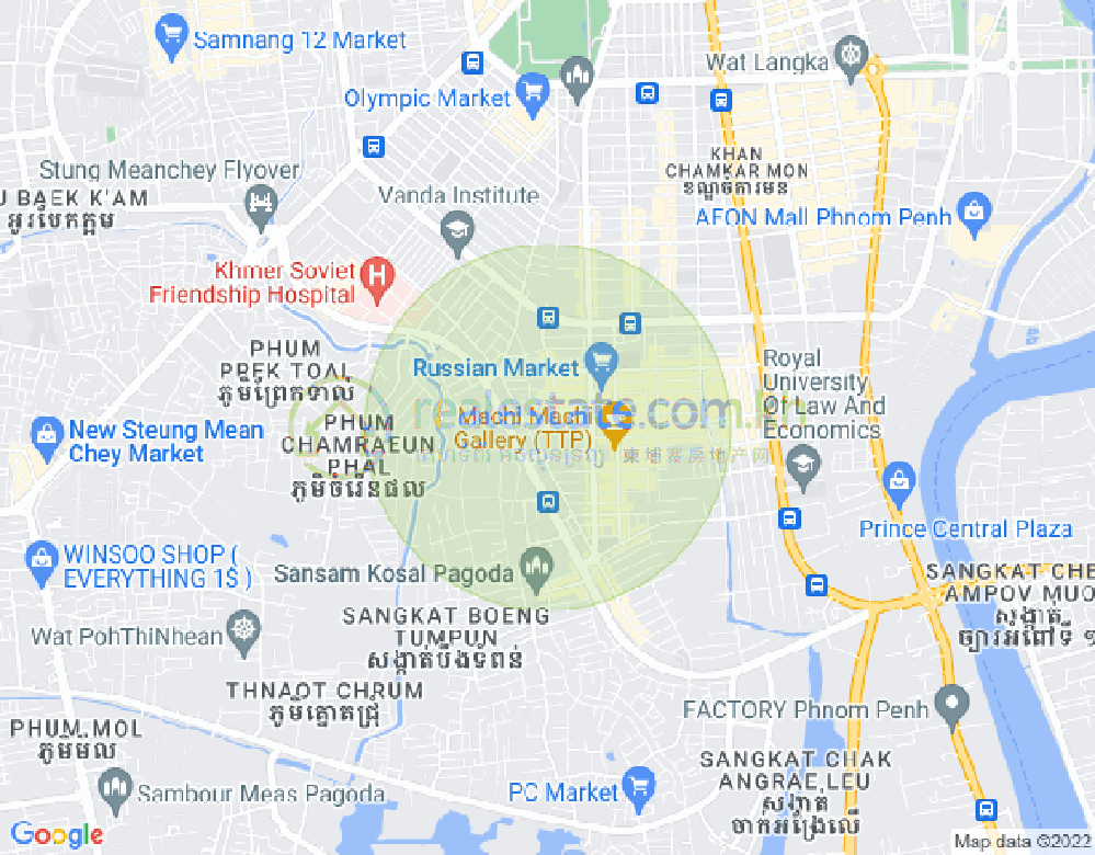 Карта Тул Том Пунг 1, Чамкармон, Пномпень