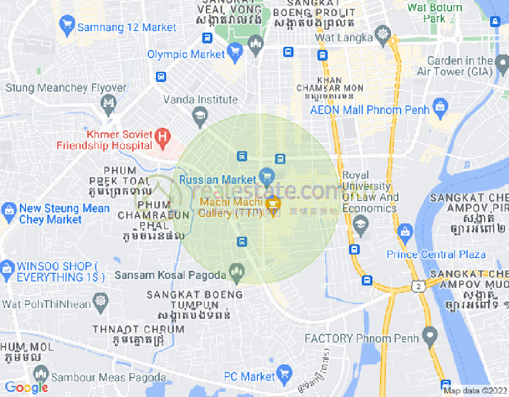 Mapa: Toul Tum Poung 1, Chamkarmon, Phnom Penh