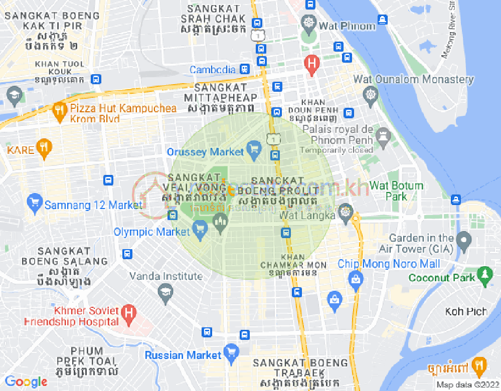 แผนที่ Boeung Prolit, เจ็ดมกรา, พนมเปญ