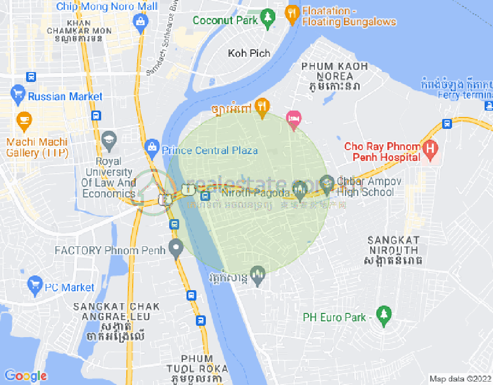 铁桥头区I分区, 铁桥头区, 金边地图