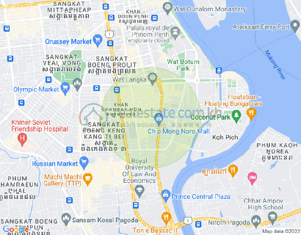 Mapa: Toul Tum Poung 2, Chamkarmon, Phnom Penh