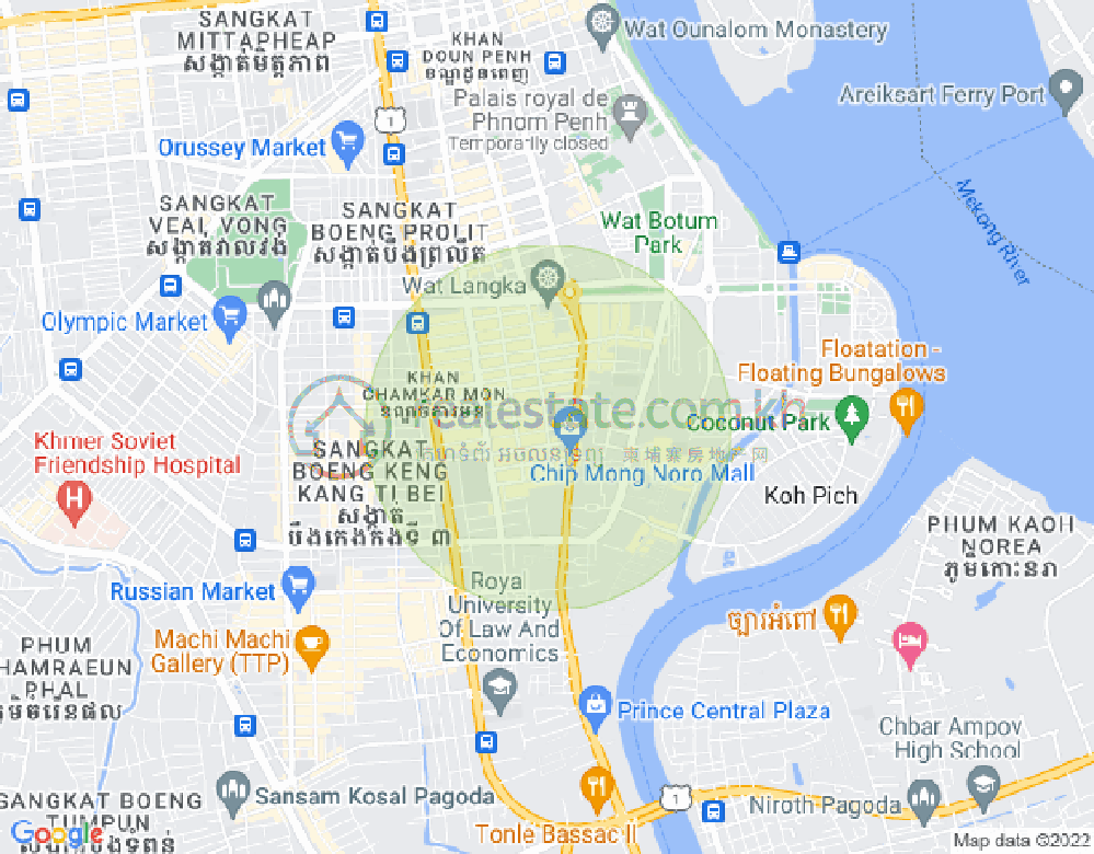 朱德奔1分区, 占卡蒙, 金边地图