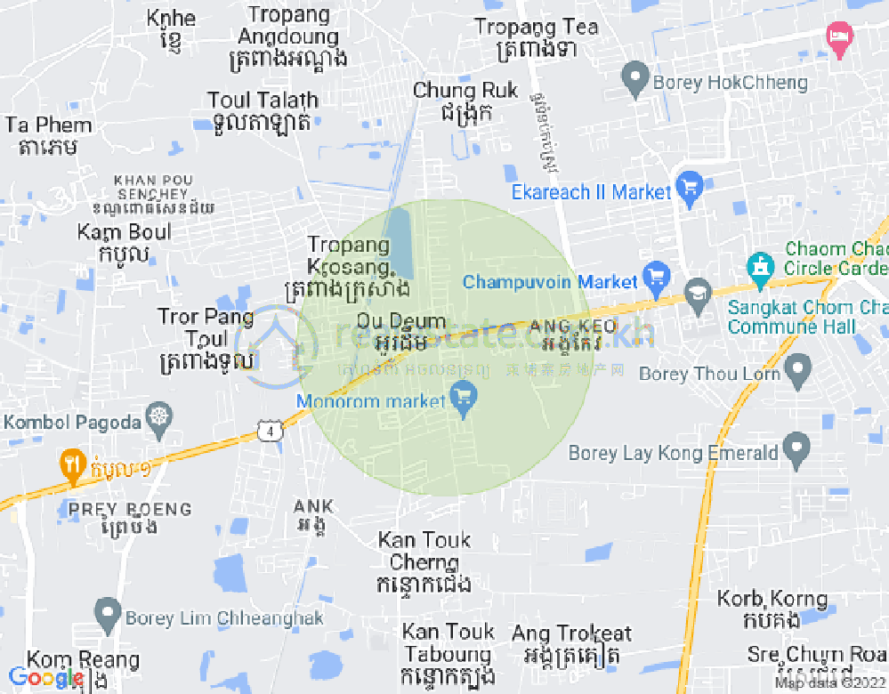 卡高分区, 普森芷区, 金边地图