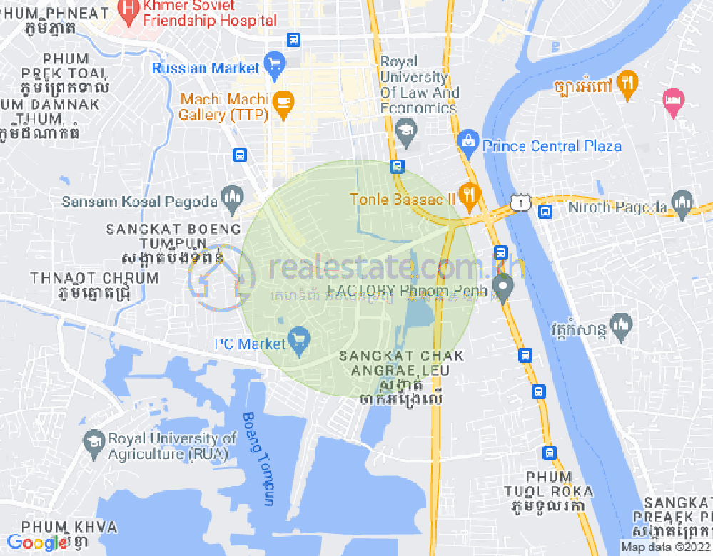 铁桥头区I分区, 铁桥头区, 金边地图