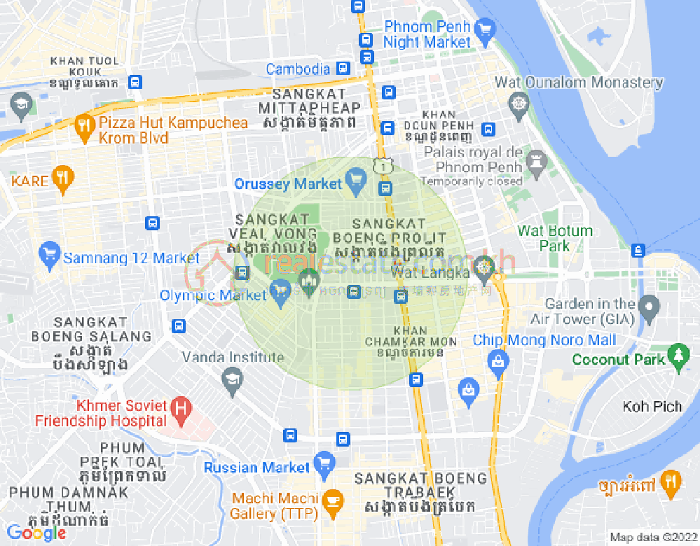 Boeung Prolit分区, 马卡拉区, 金边地图