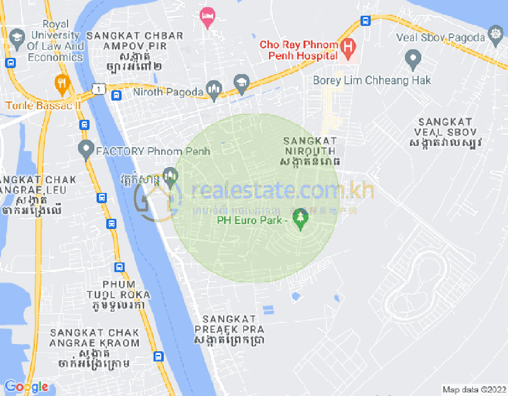 Nirouth구역, 철교두구, 프놈펜 지도