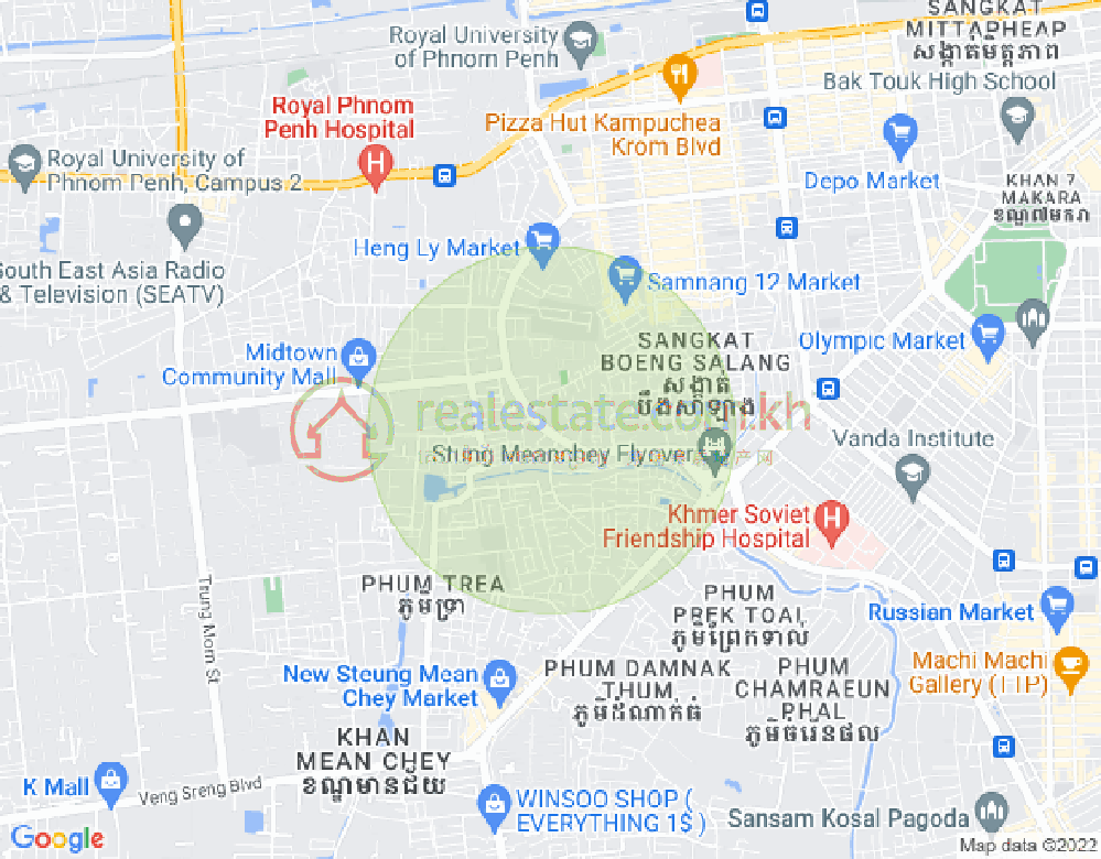 แผนที่ ขมวญ, แซนสก, พนมเปญ