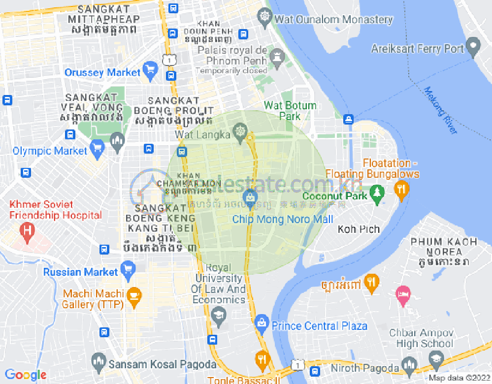 百色河分区, 占卡蒙, 金边地图