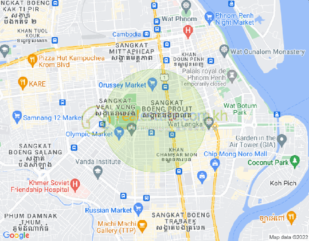 Boeung Prolit分区, 马卡拉区, 金边地图