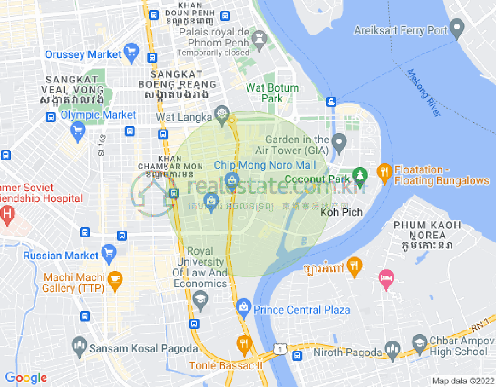 百色河分区, 占卡蒙, 金边地图