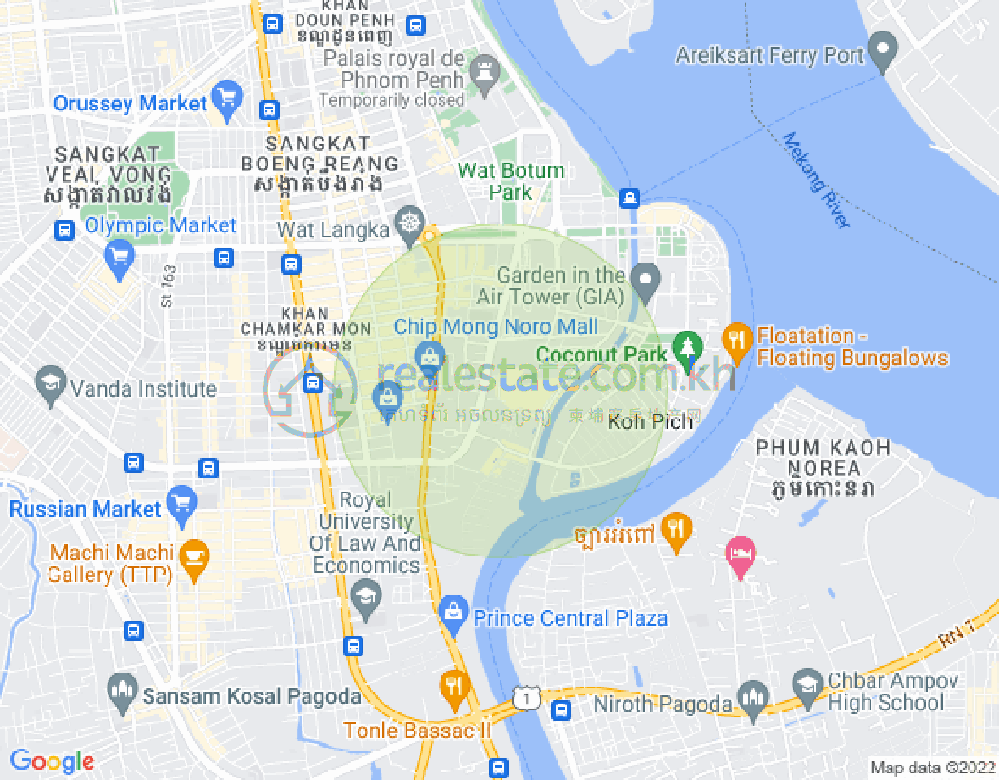 百色河分区, 占卡蒙, 金边地图