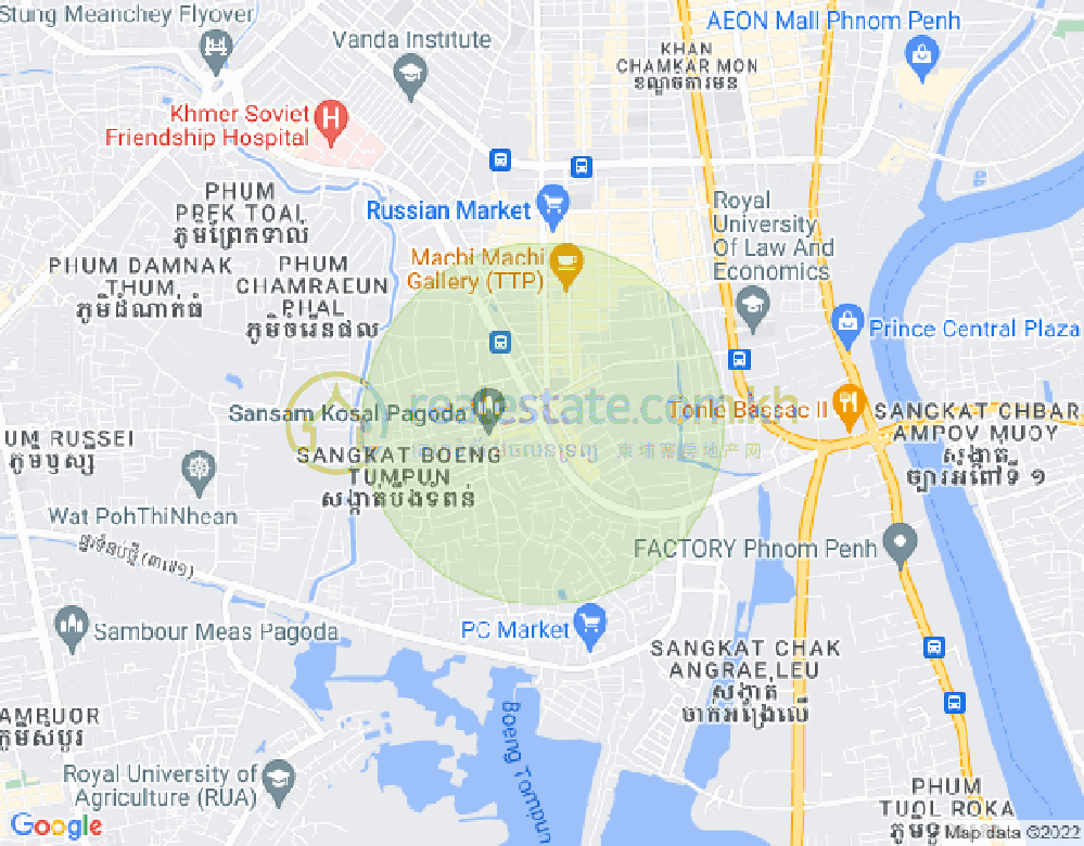 แผนที่ Boeung tumpun, เมียนเจ็ย, พนมเปญ