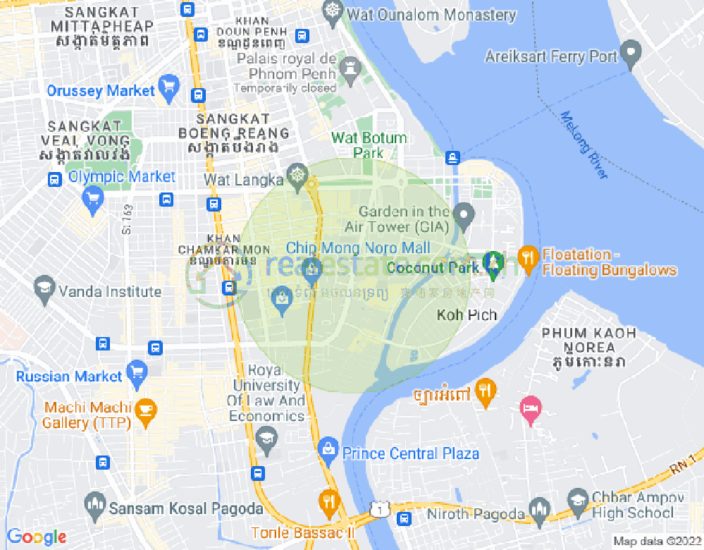 百色河分区, 占卡蒙, 金边地图