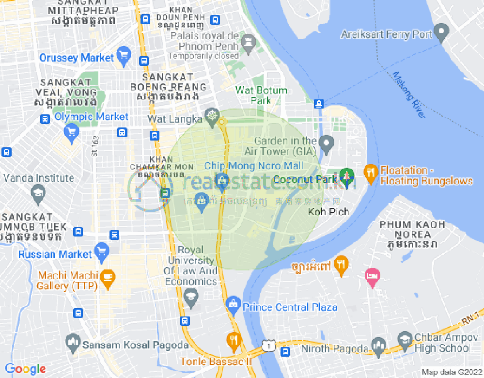 百色河分区, 占卡蒙, 金边地图