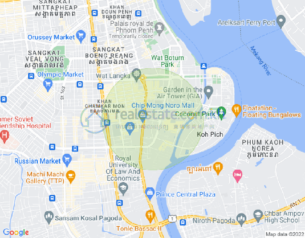 百色河分区, 占卡蒙, 金边地图