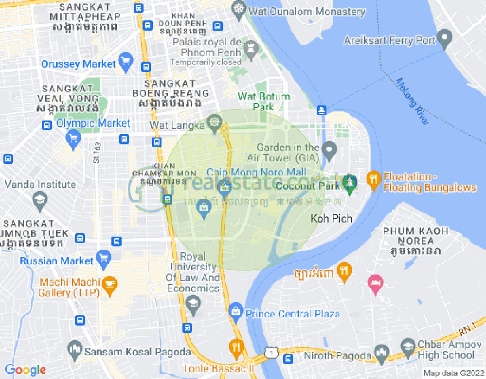 百色河分区, 占卡蒙, 金边地图