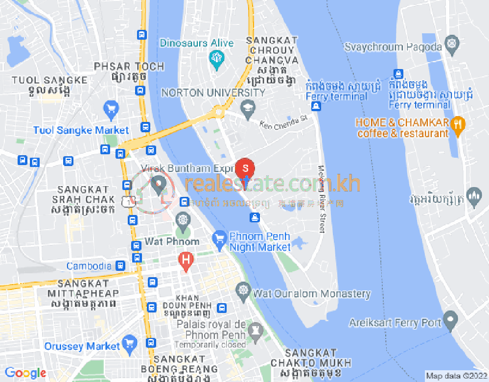 Mapa: Preaek Lieb, Chroy Changvar, Phnom Penh