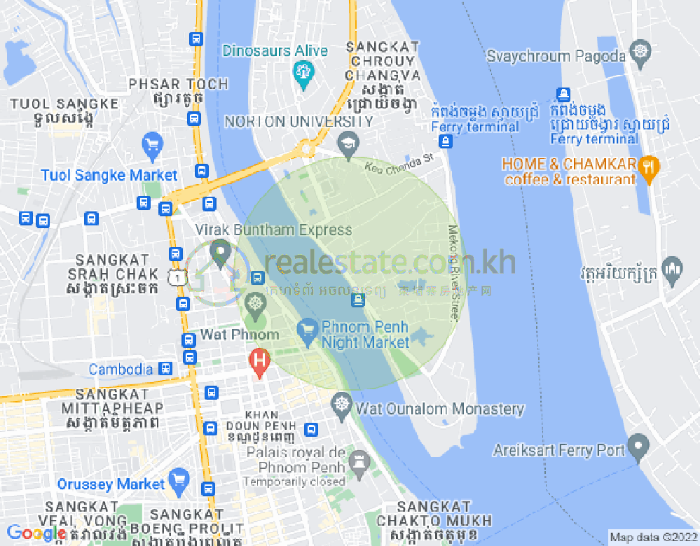水净华区, 金边地图