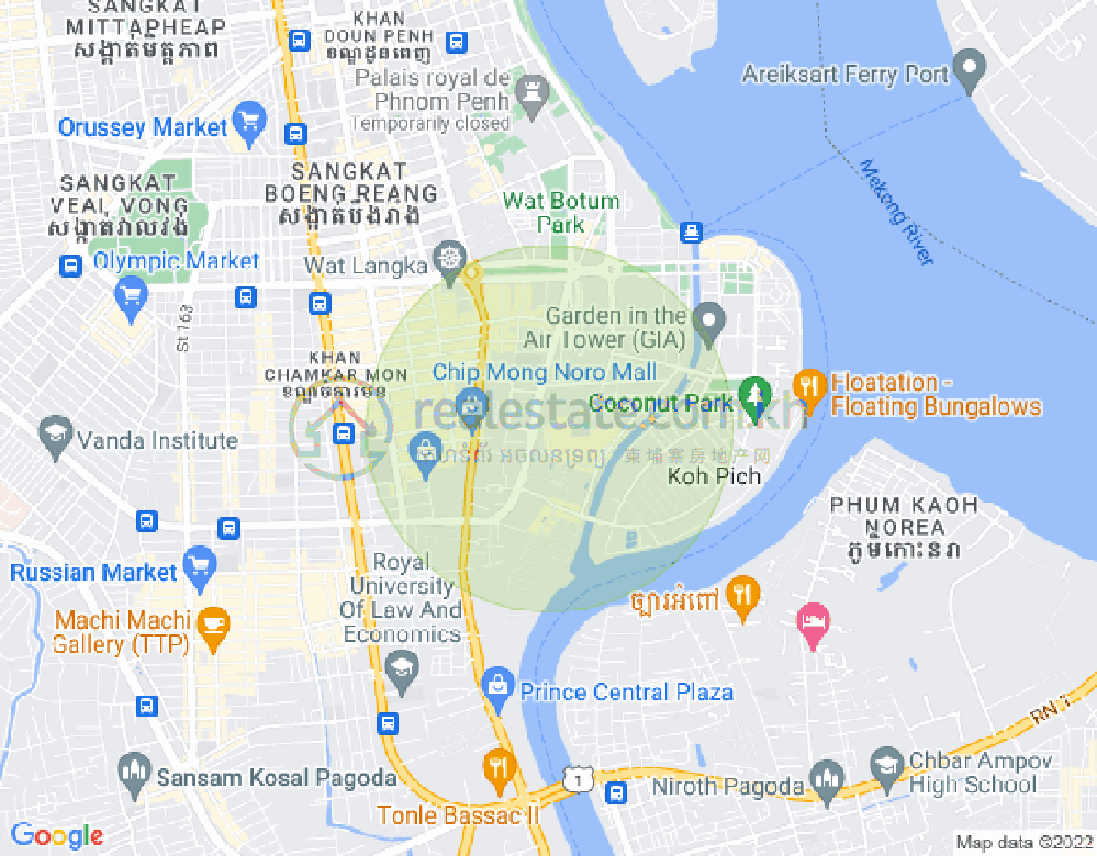 百色河分区, 占卡蒙, 金边地图