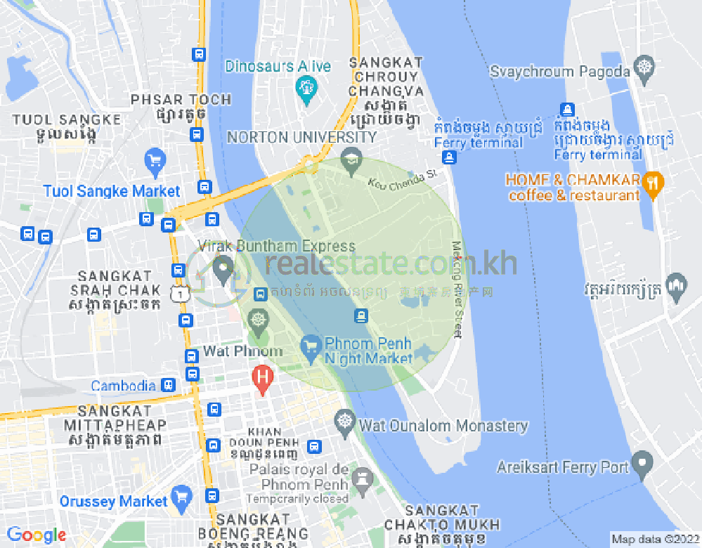 水净华区, 金边地图