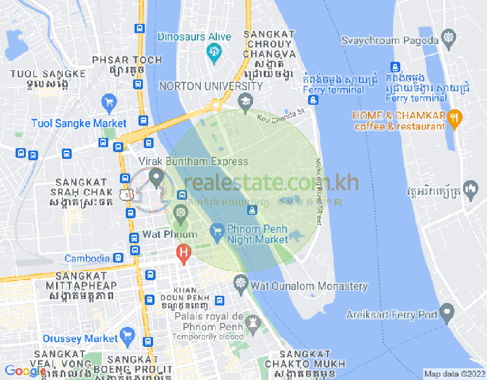 水净华区, 金边地图