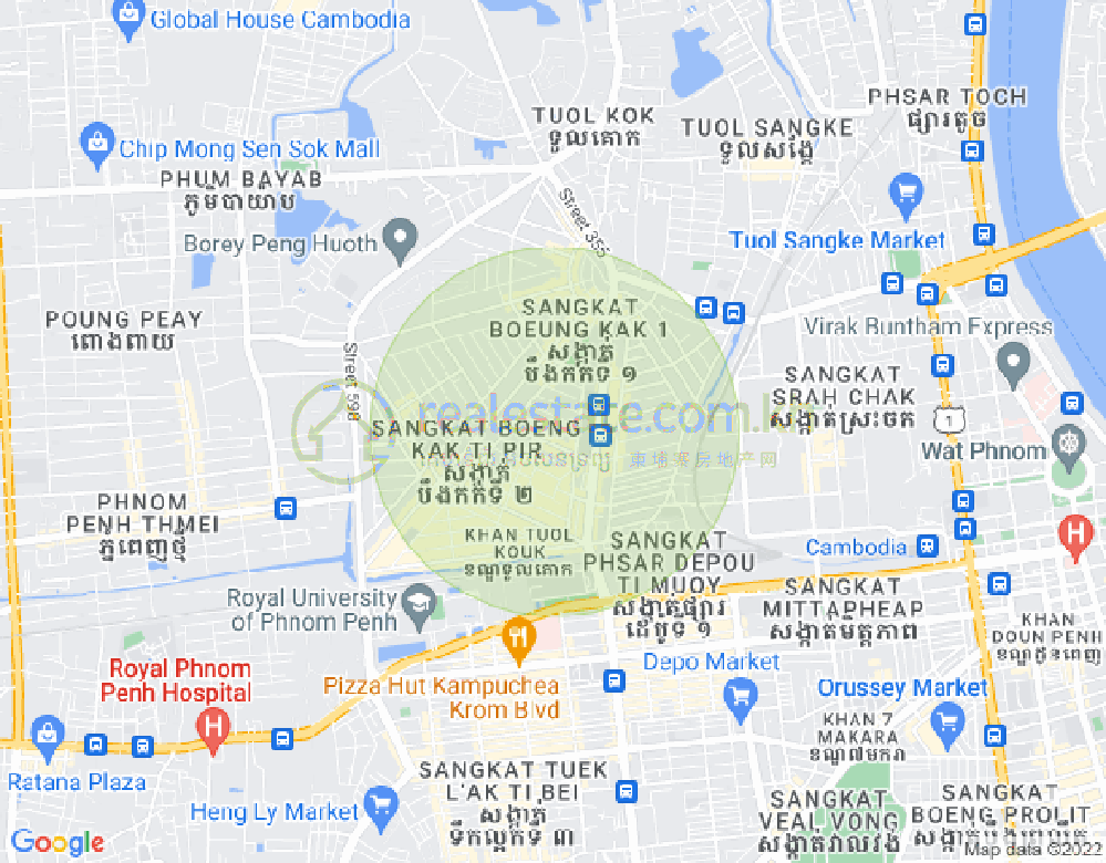 宣城2, 堆谷区, 金边地图