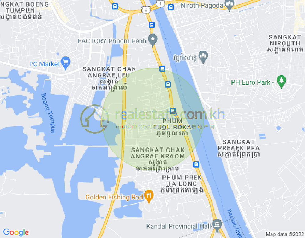 长夏下社分区, 棉芷区, 金边地图