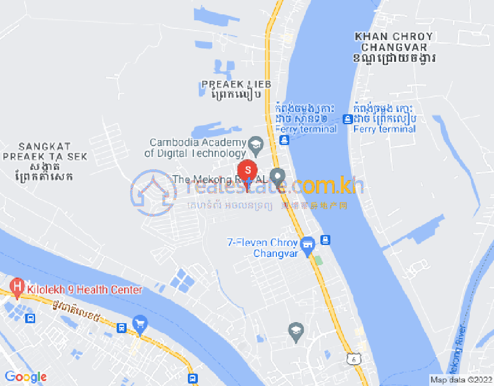 Carte de Preaek Lieb, Chroy Changvar, Phnom Penh