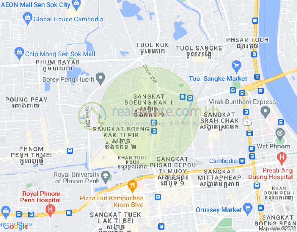 万谷湖1分区, 堆谷区, 金边地图