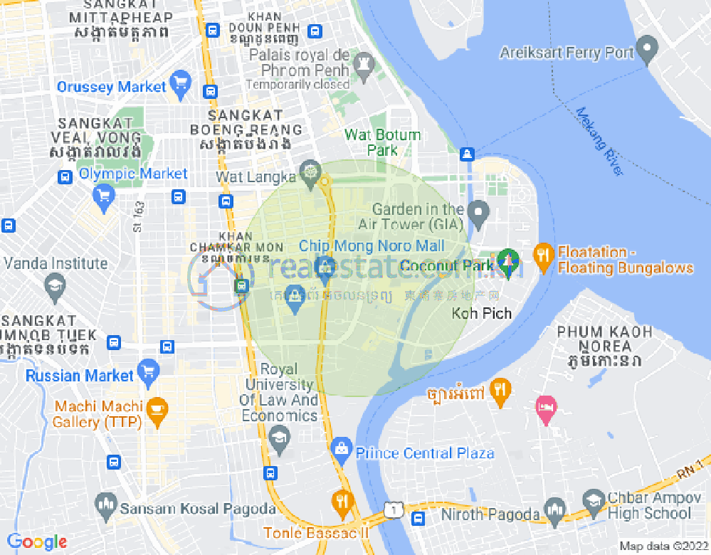 百色河分区, 占卡蒙, 金边地图