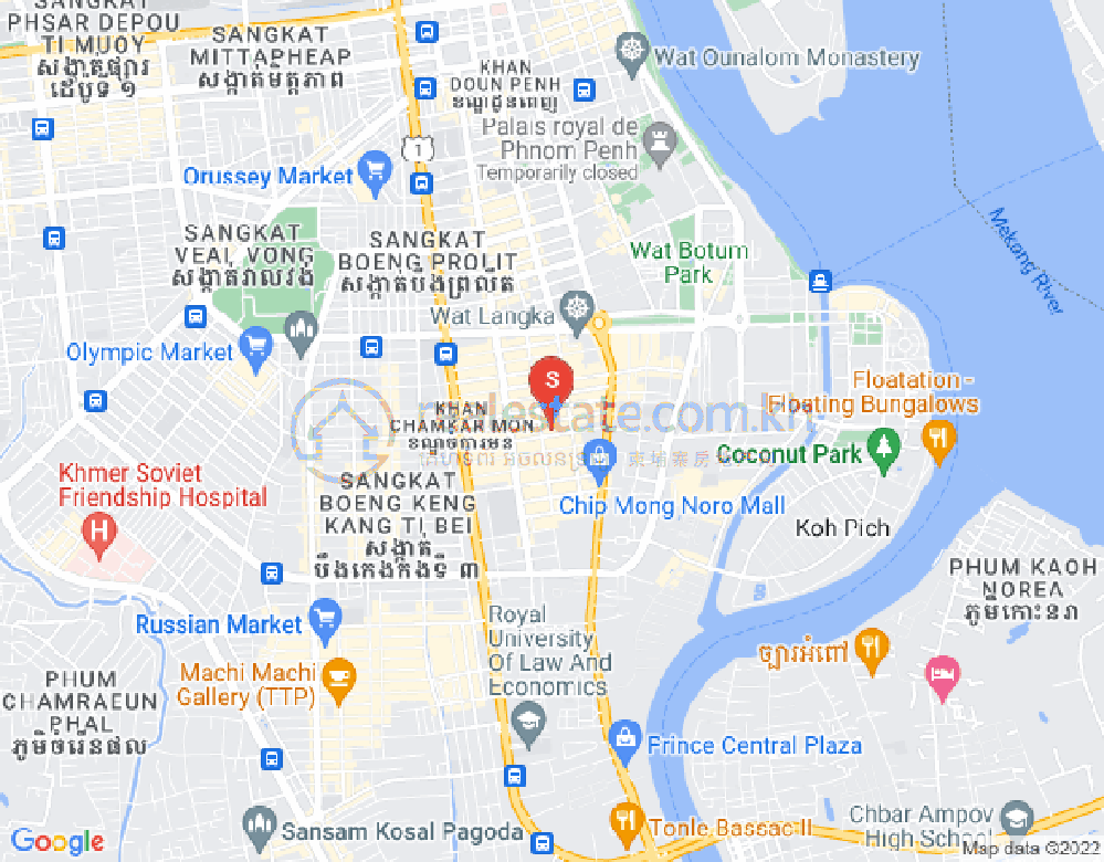 Map of BKK 1, Boeng Keng Kang, Phnom Penh