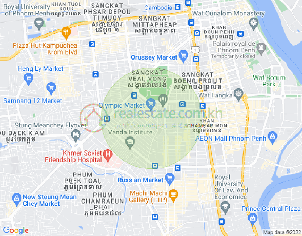 Mapa: Olympic, Boeng Keng Kang, Phnom Penh