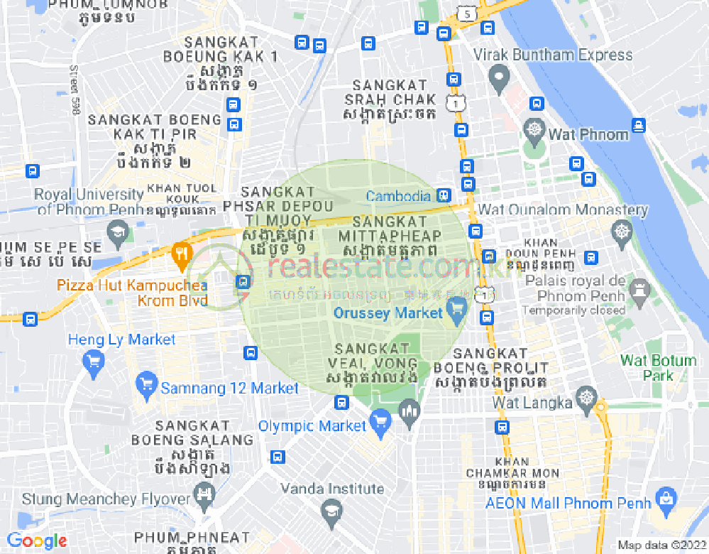 Veal Vong镇, 马卡拉区, 金边地图