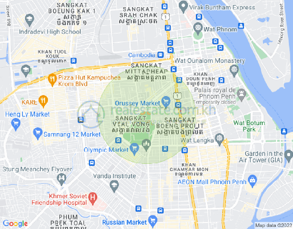 Veal Vong镇, 马卡拉区, 金边地图
