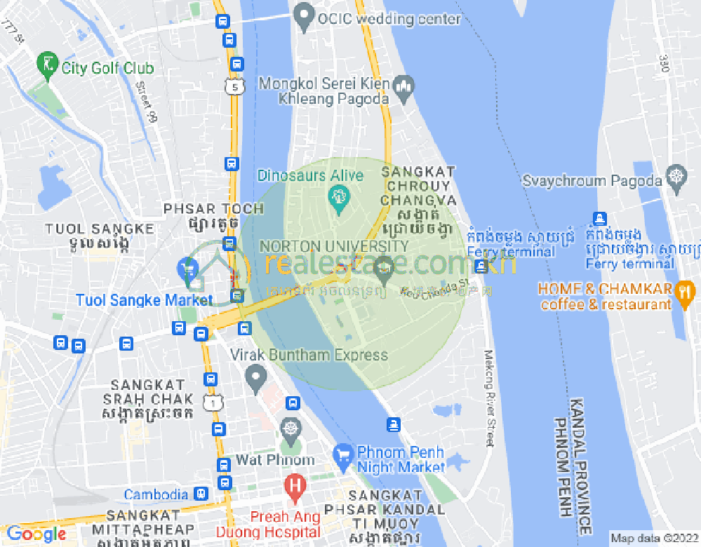 Mapa: Chroy Changvar, Phnom Penh