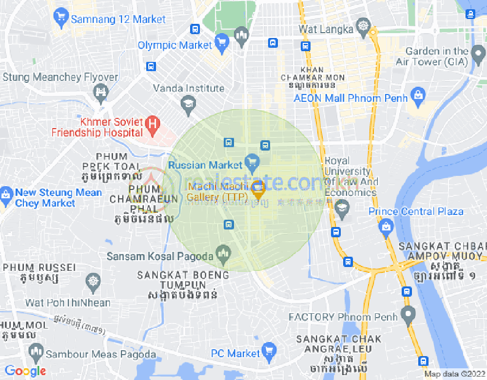 Карта Тул Том Пунг 1, Чамкармон, Пномпень