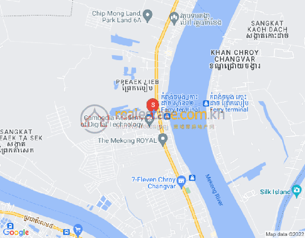 普莱克·里布, 水净华区, 金边地图