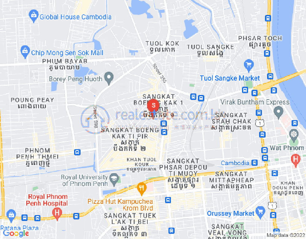 ផែនទី បឹងកក់១, ទួលគោក, ភ្នំពេញ