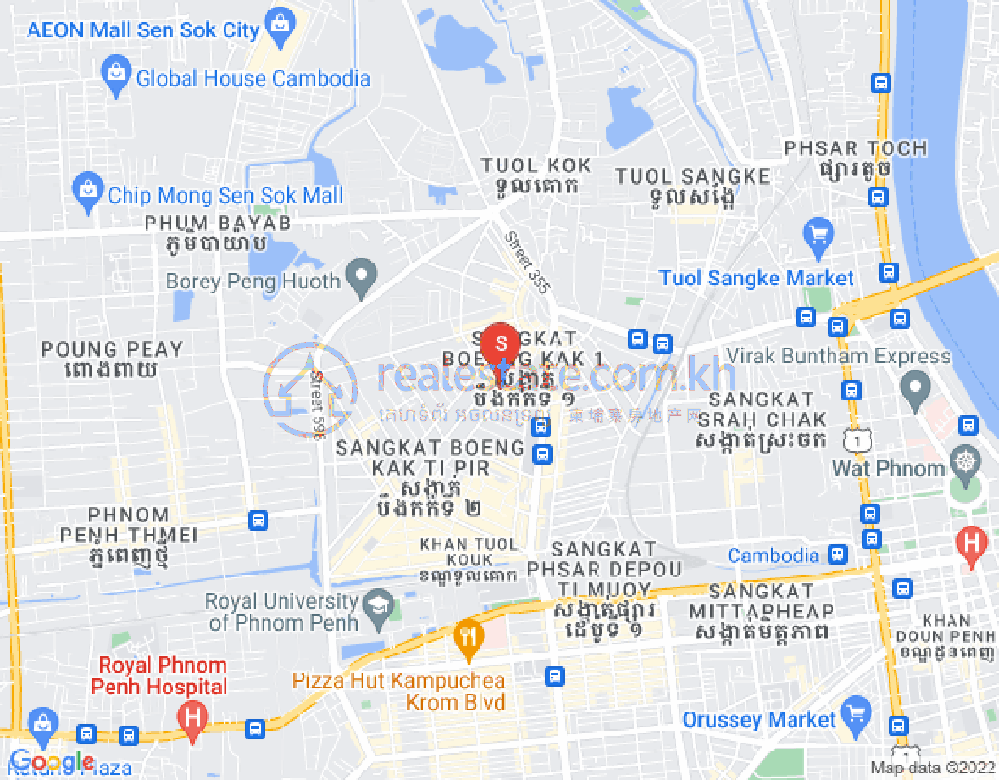 万谷湖1分区, 堆谷区, 金边地图