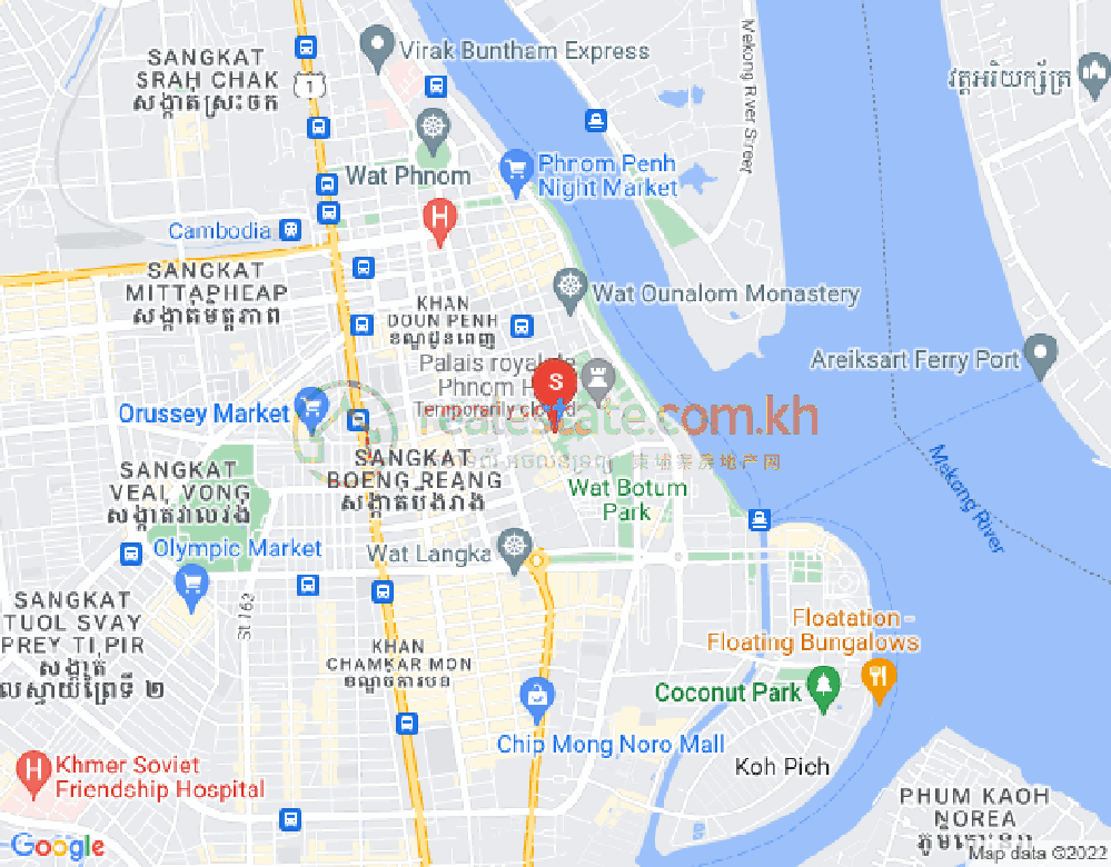 Chey Chumneah分区, 隆边区, 金边地图