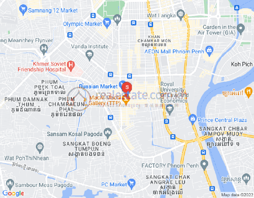 Carte de Toul Tum Poung 1, Chamkarmon, Phnom Penh