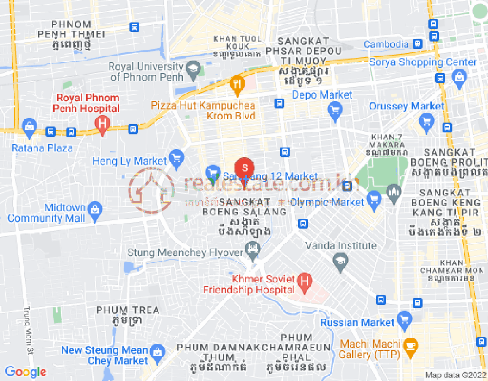 แผนที่ พสาร์เดโป 3, ตวลโคก, พนมเปญ