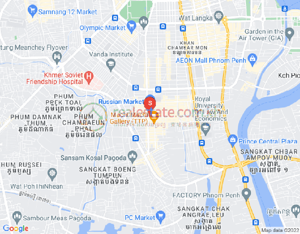 Carte de Toul Tum Poung 1, Chamkarmon, Phnom Penh